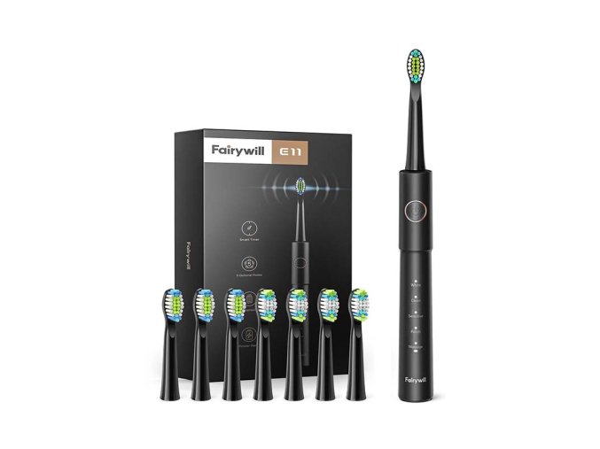 Sonic toothbrush with head set FairyWill FW-E11 (Black)