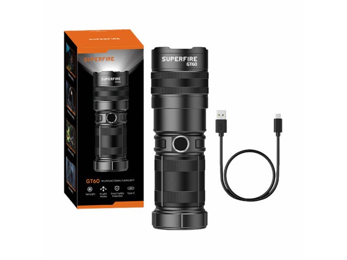 Svítilna Superfire GT60, 2600 lm, USB-C