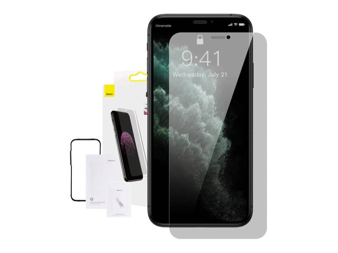 Baseus 0,3mm celoplošné a celoskleněné tvrzené sklo (balení 1 ks) pro iPhone XR/11 6,1 palce