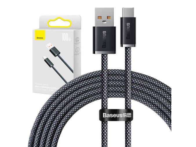 Kabel USB na USB-C Baseus řady Dynamic, 100 W, 2 m (černý)