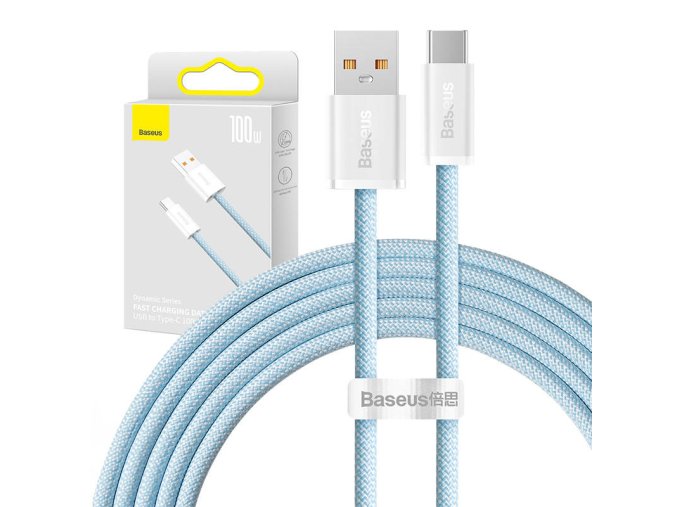 Kabel USB na USB-C Baseus řady Dynamic, 100 W, 2 m (modrý)