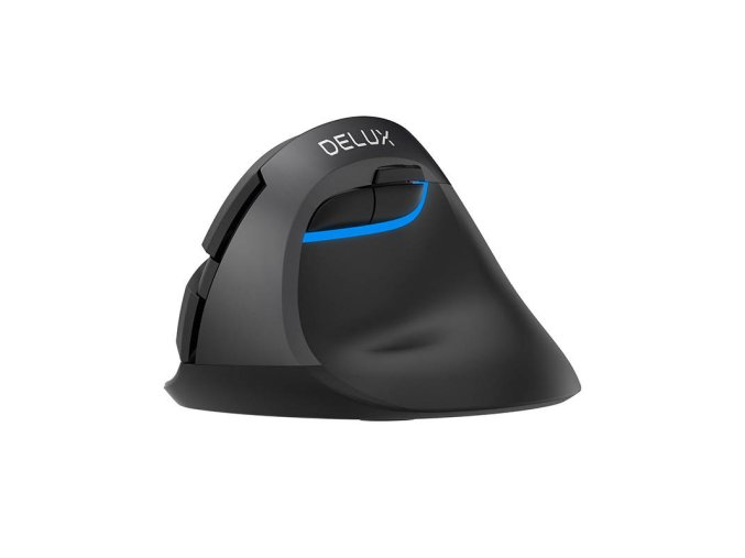 Bezdrátová vertikální myš Delux M618Mini DB BT+2,4G 2400DPI (černá)