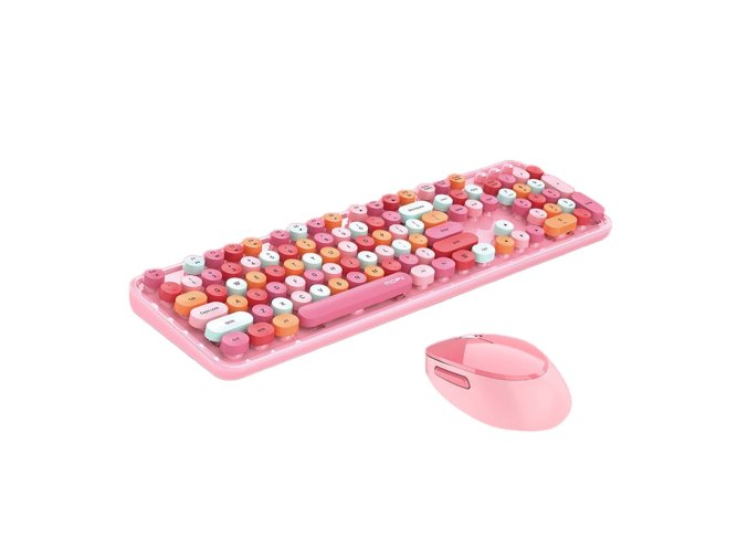 Sada bezdrátové klávesnice a myši MOFII Sweet 2.4G (růžová)