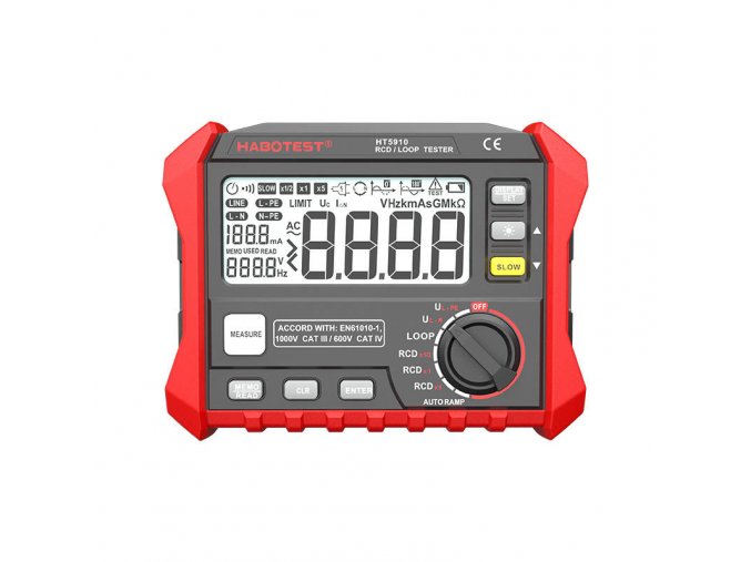 Digitální RCD / tester odporu smyčky Habotest HT5910