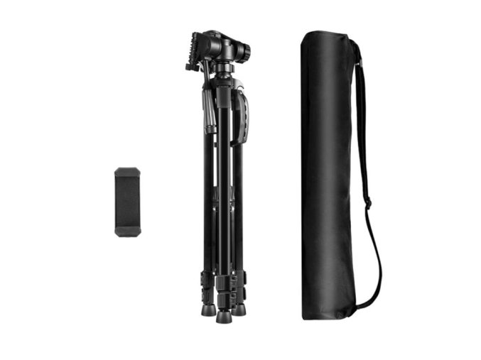 Stativ s 3D 360° hlavou + držák telefonu Puluz PU3096B