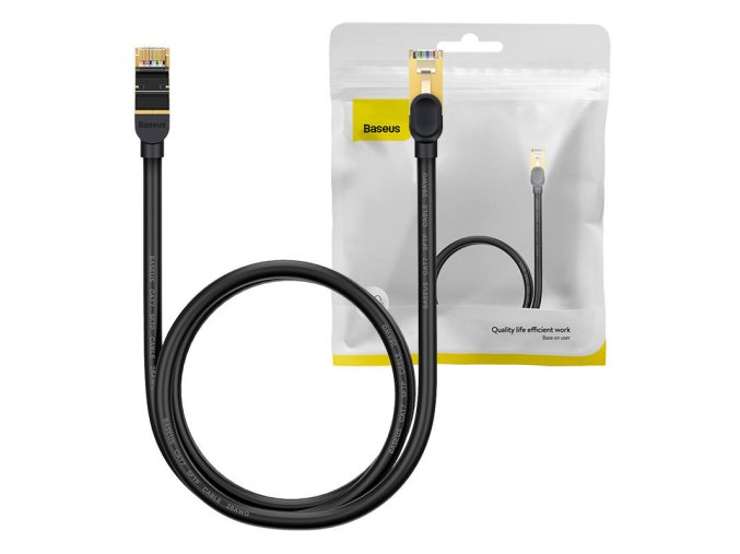 Síťový kabel Baseus Ethernet RJ45, 10 Gb/s, 1 m (černý)