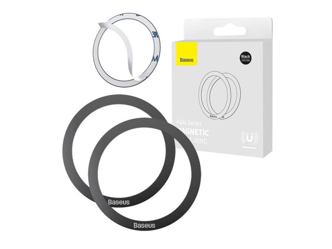 Baseus Halo Magnetický kroužek pro telefony, , MagSafe (černý)