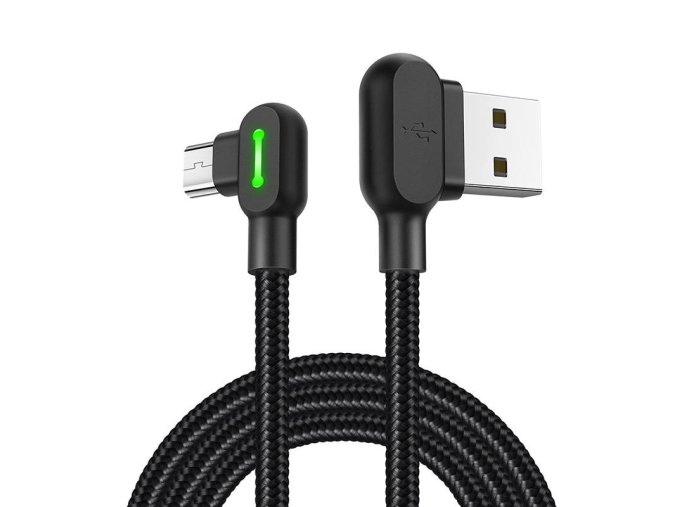 Kabel USB-Micro USB Mcdodo CA-5280 LED, 3 m (černý)
