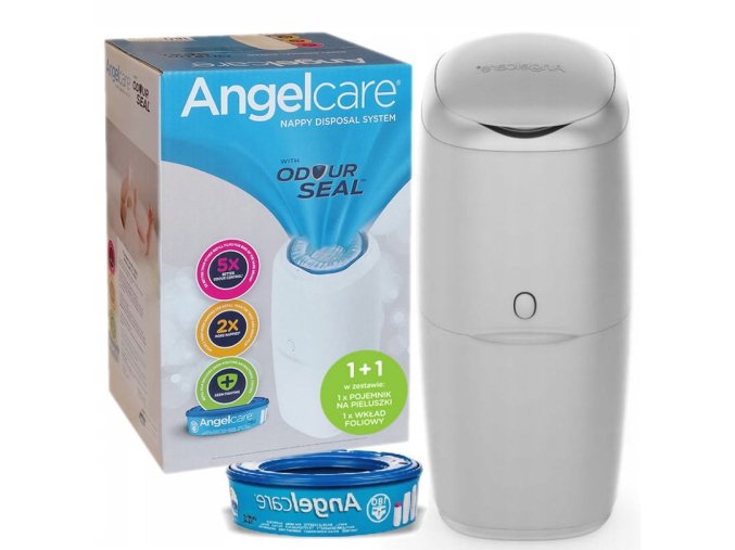 ABAKUS ANGELCARE Koš na pleny Classic+1 náplň šedá