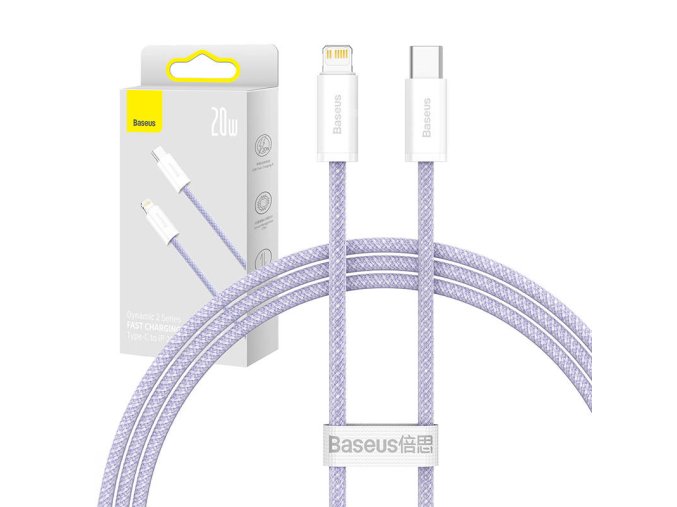 Kabel USB-C pro Lightning Baseus řady Dynamic 2, 20 W, 1 m (fialový)