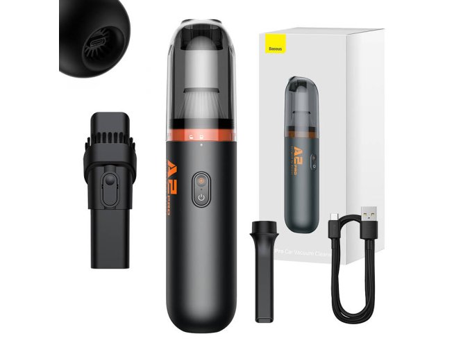 Akumulátorový vysavač do auta Baseus A2Pro 6000Pa (černý)
