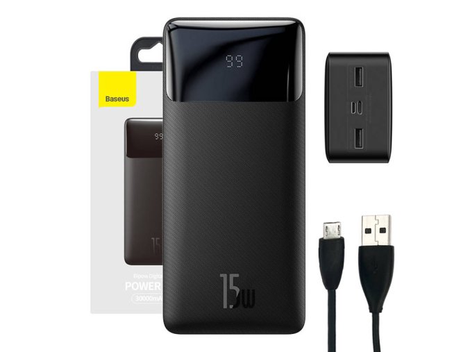 Powerbanka Baseus Bipow 30000mAh,15W (černá)
