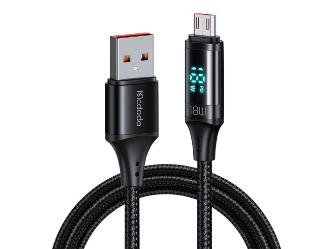 Kabel Mcdodo CA-1070 USB na Micro USB, 3A, 1,2 m (černý)