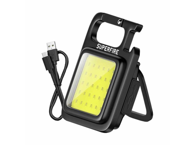 Svítilna Superfire MX16, 600lm, 500mAh, USB-C