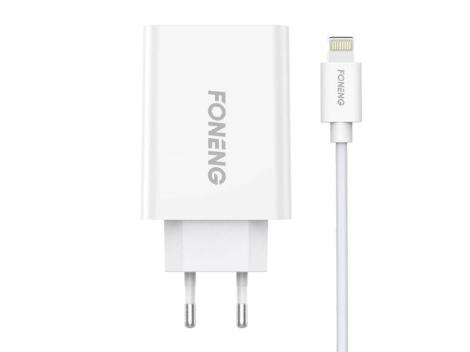 Rychlonabíječka Foneng 1x USB EU43 + kabel USB Lightning