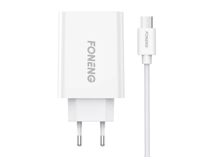 Rychlonabíječka Foneng 1x USB EU43 + USB Micro kabel