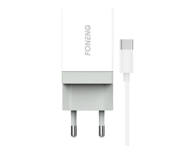 Rychlonabíječka Foneng 1x USB K210 + kabel USB typu C 1m