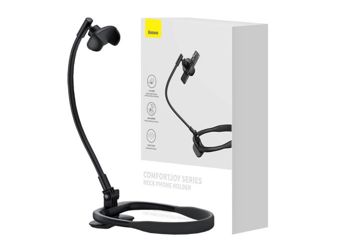Držák telefonu na krk Baseus ComfortJoy (černý)