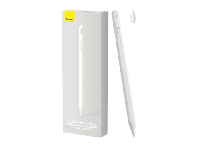Stylus Baseus Smooth Writing 2 s LED indikátory (bílý)