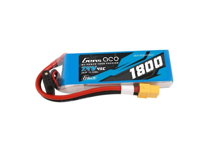 Baterie GensAce G-Tech LiPo 1800mAh 7,4V 45C 2S1P XT60