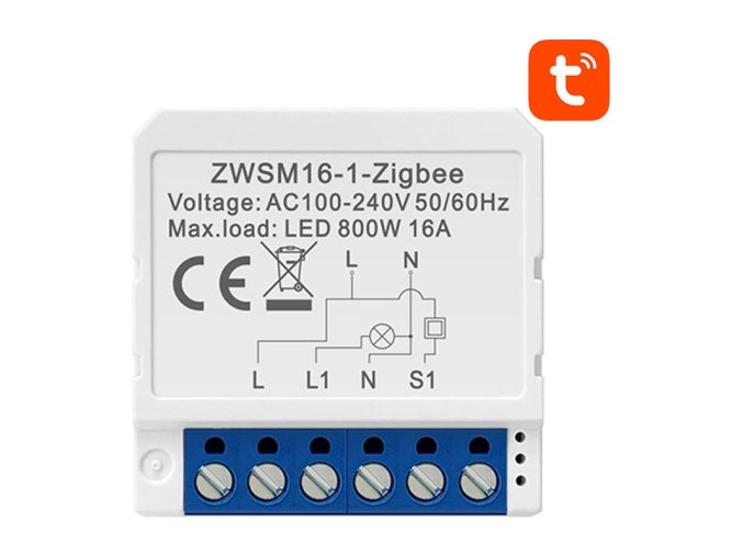 Chytrý spínací modul ZigBee Avatto ZWSM16-W1 TUYA