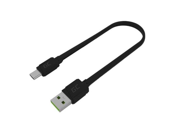 Kabel USB - USB-C Green Cell GCmatte, 25 cm, s technologií Ultra Charge, QC 3.0