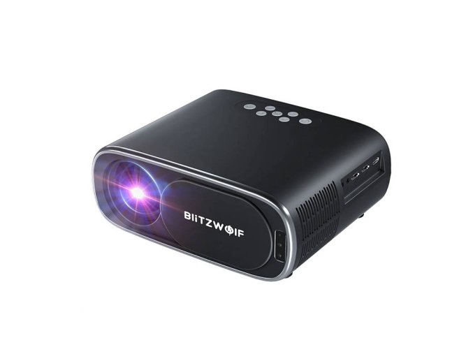 BlitzWolf BW-V4 1080p LED beamer / projektor, Wi-Fi + Bluetooth (černý)