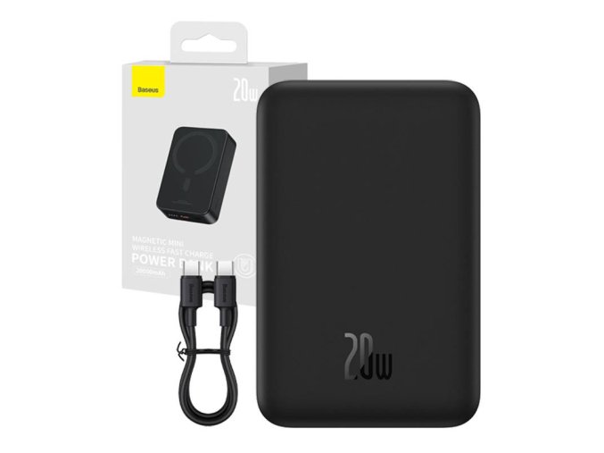 Powerbanka Baseus Magnetic Mini 20000mAh, USB-C  20W MagSafe (černá)