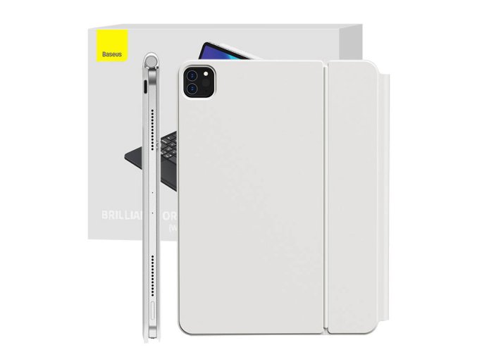Pouzdro s klávesnicí Pro Baseus Brilliance pro iPad 12,9" (2018/2020/2021) (bílé)