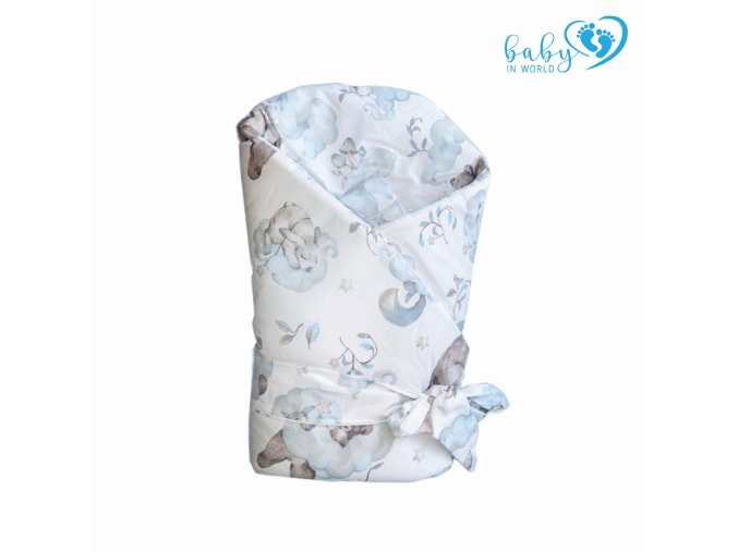 BABY 002376 Bavlněný kornet Medvídek modrý