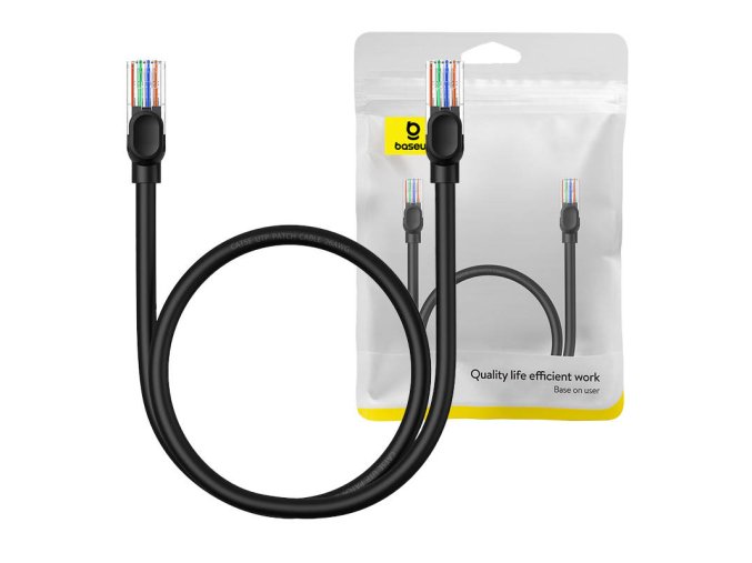 Síťový kabel Baseus Ethernet CAT5, 0,5 m (černý)