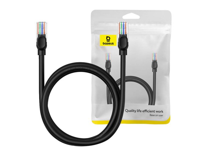 Síťový kabel Baseus Ethernet CAT5, 1,5 m (černý)