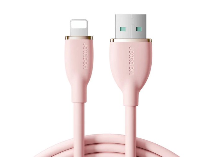 Kabel barevný 3A USB na Lightning SA29-AL3 / 3A / 1,2 m (růžový)