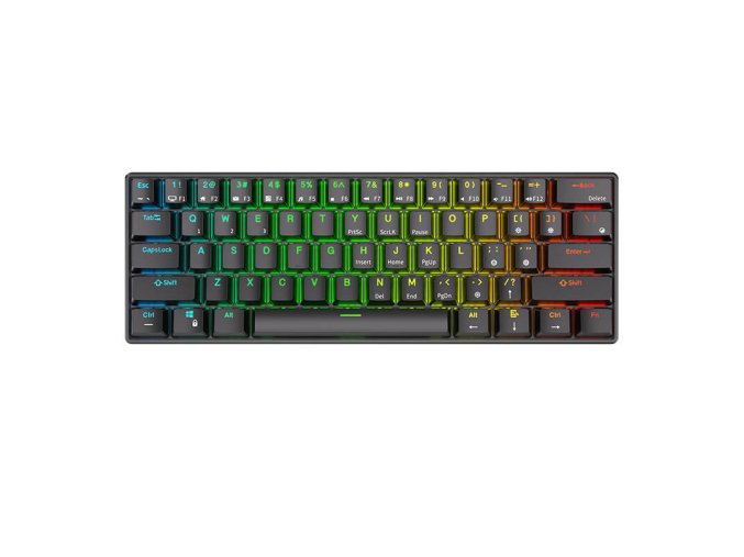 Mechanical keyboard Royal Kludge RK61 RGB, brown switch (black)