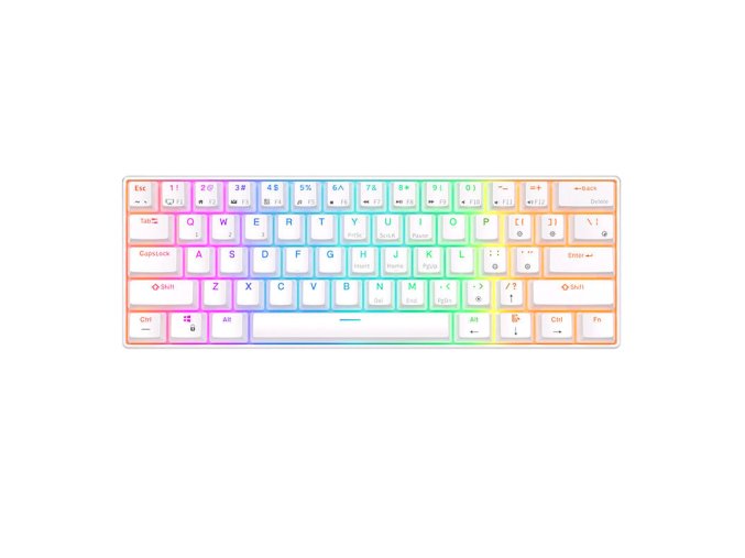 Mechanical keyboard Royal Kludge RK61 RGB, brown switch (white)