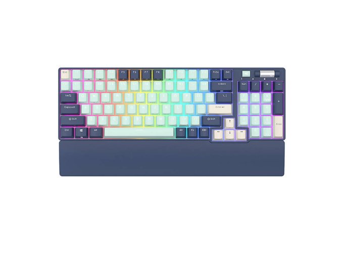 Mechanická klávesnice Royal Kludge RK96 RGB, hnědý spínač (modrý)