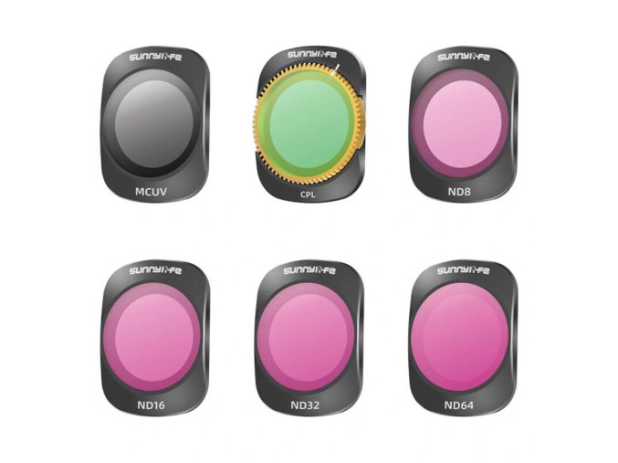 6 filters MCUV CPL ND8/16/32/64 Sunnylife for Pocket 3