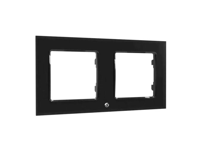 Switch frame double Shelly (black)