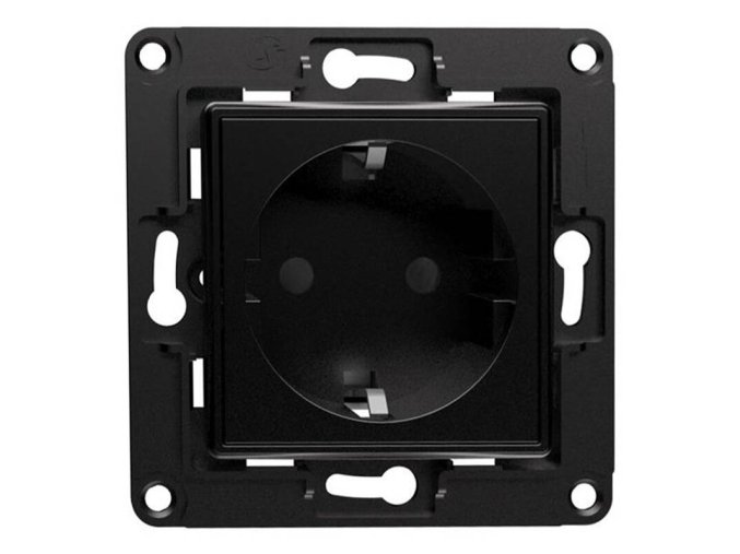Shelly wall socket (black)