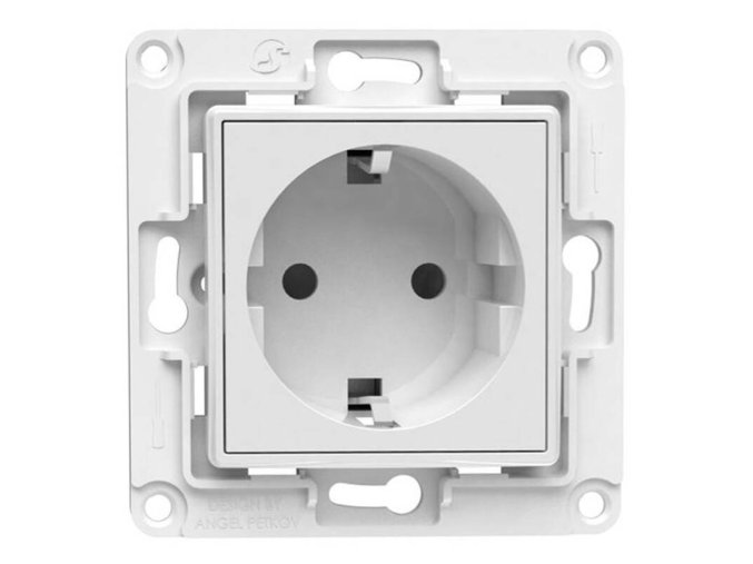 Shelly wall socket (white)
