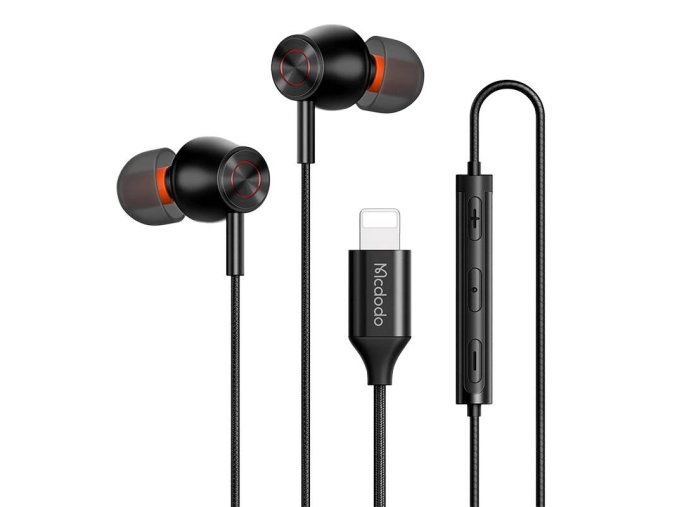 Wired earphones Mcdodo HP-3480, lightning (black)