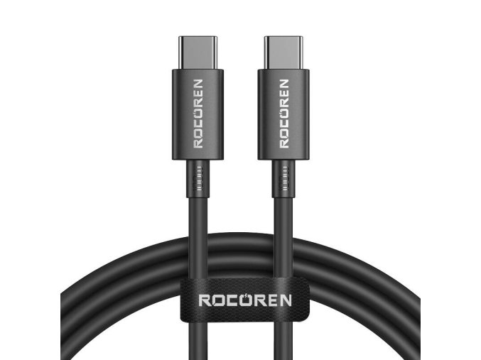 Fast Charging cable Rocoren USB-C to USB-C Simples Series 100W, 1m (black)