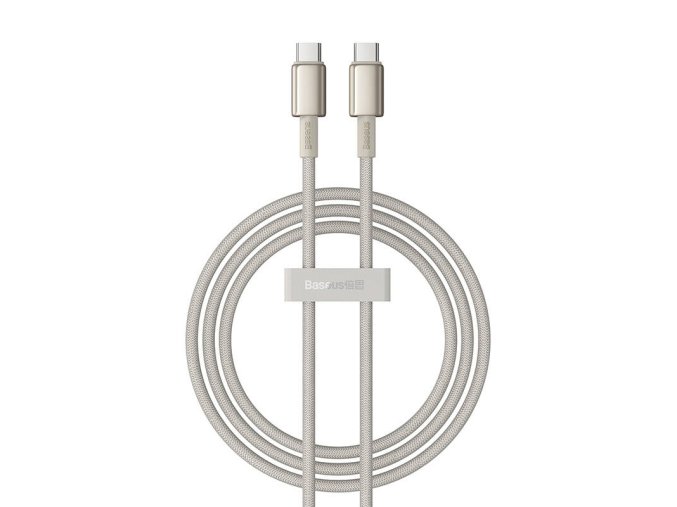 Cable USB-C to USB-C Baseus Tungsten Gold, 100W, 1m (gold)
