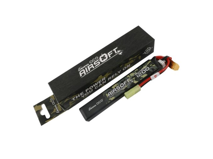 Lipo Battery GENS ACE AIRSOFT GUN 1200mAh 7.4V 2S1P 25C