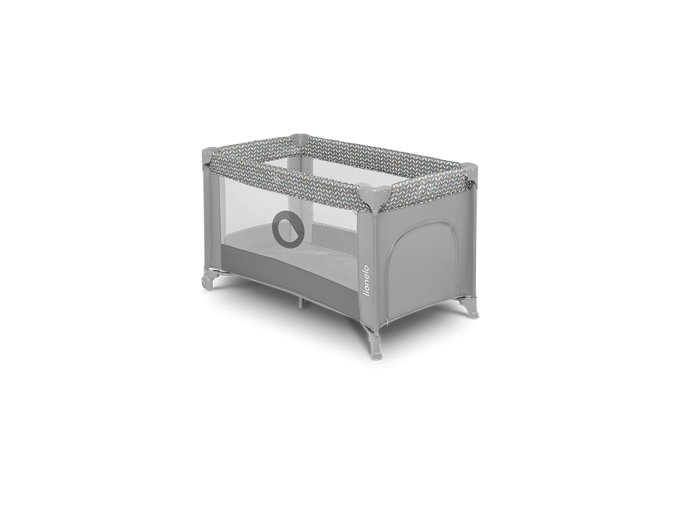 LIONELO Łóżeczko turystyczne Stefi  Grey Concrete Multicolor