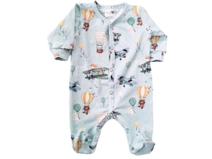 BABY 01592 Dětský župan s dlouhým rukávem Letadla 56/62