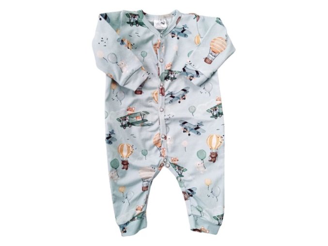 BABY 01593 Dětský župan s dlouhým rukávem Letadla 68/74