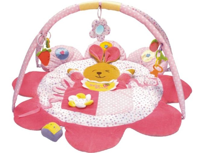 BABY MIX 45511 Vzdělávací podložka pro zvířata (růžový králík)
