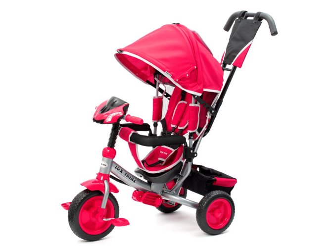 BABY MIX 45766 Rowerek trójkołowy z światłami led Lux Trike różowy