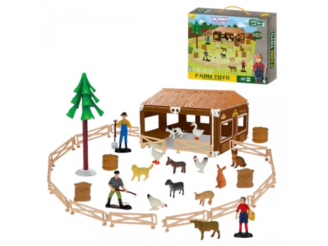 WOOPIE 49959 Zestaw Mały Rolnik farma+zwierzęta